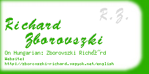 richard zborovszki business card